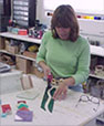 working in the studio